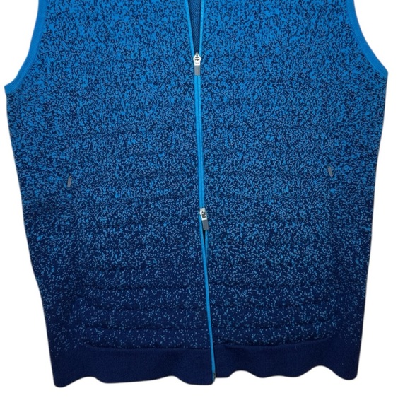 Icebreaker ZoneKnit Merino Wool Vest Men’s XL Deep Geo Blue Navy Insulated - Picture 3 of 15